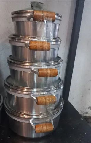 Panelas de alumínio kit com 5 do 16 ao 24 várias cores - Foto 4