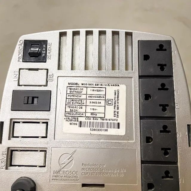 Módulo Isolador Estabilizador Microsol 440VA 4 Tomadas Loja Fisica Curitiba - Foto 3