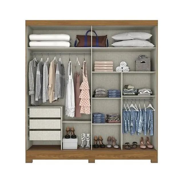 Guarda-Roupa B352 com Espelho - Entrega/Montagem Grátis para Fortaleza - Foto 4