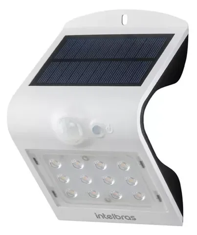 Arandela Solar Integrada Intelbras Asi 220 Luz Branca Cor Branco 008237