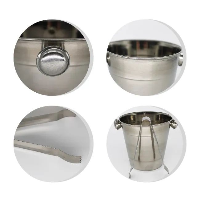 Balde C Pegador Inox 12cm 2pçs Linha Classic 750mml Ud302 - Foto 4