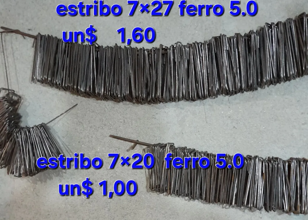 Estribo ferro 5.0 7×20 7×27