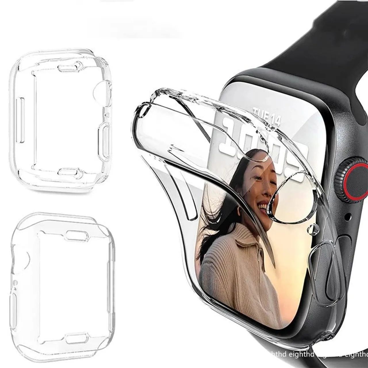 CASE FECHADA PARA SMARTWATCH RELÓGIO INTELIGENTE SÉRIE 7 6 SE 5 4 3 2 1. 45mm. SILICONE. - Foto 2