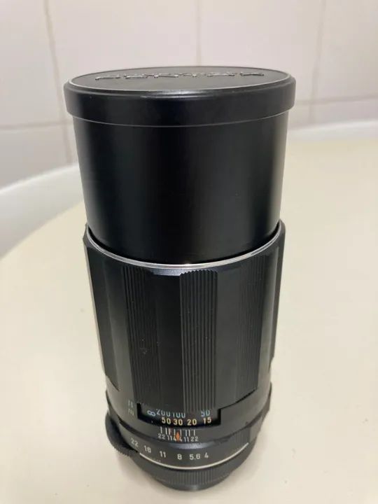 Lente Pentax Takumar 200mm 4 teleobjetiva