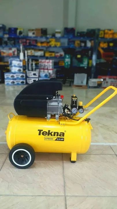 Compressor de ar 50 Litros 2.5hp 116psi - Tekna(Loja)