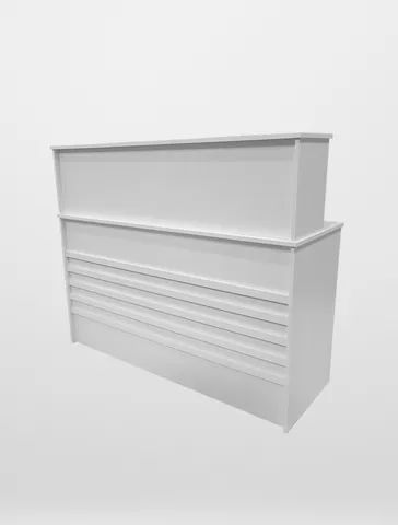 Balcão para recepção reto light ripado 