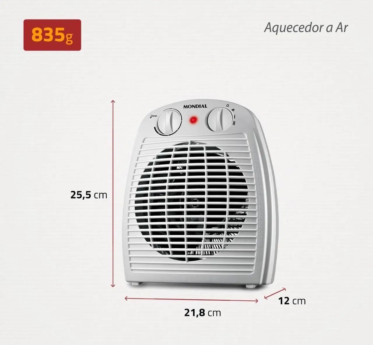 Aquecedor de Ar Mondial 3 em 1 - Potência e Segurança para Dias Frios! - Foto 5