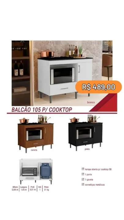 Balcao 105 P Cooktop