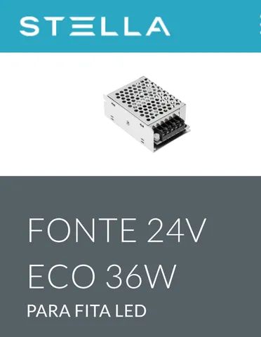 Fonte para Fita de LED Stella 24V ECO 36W - Foto 2