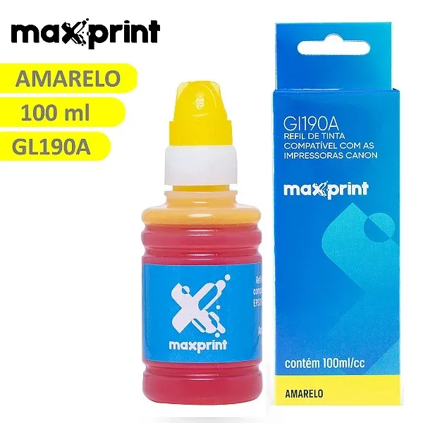 Tinta para Impressora Canon GL190A Amarela 100ml