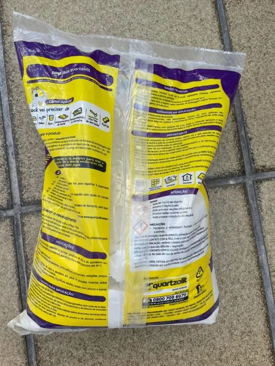 Argamassa Para Pastilha Branco 5kg Quartzolit - Foto 5