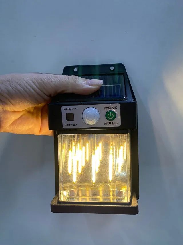 Luminária Led Solar com Sensor de Presença Para Parede Wall Lamp Loja Coimbra Computadores - Foto 3