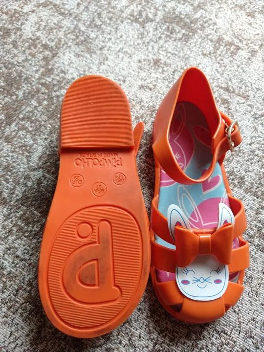 Sandália Infantil Marca Pimpolho Laranja  - Foto 4