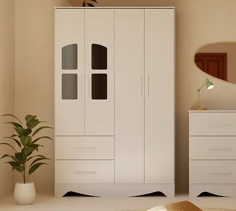 Roupeiro Lisi 4 Portas, 100% MDF - Peroba - Foto 3