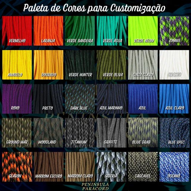 Bracelete de Paracord 550 Ornamentado com fio de Cetim - Modelo Fishtail - Customizável 60 - Foto 6