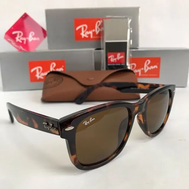 Óculos Wayfarer Tartaruga Lentes de cristal