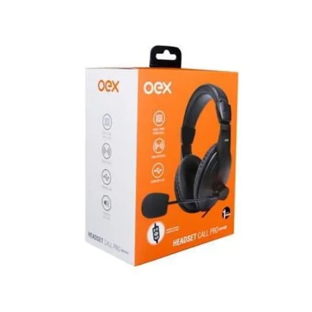 Headset Office Oex Call Pro, USB, Preto, Com Fio - Hs102 - Foto 4