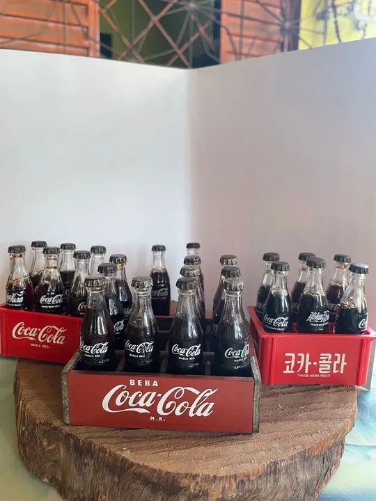 Miniaturas de Garrafas Coca-Cola de vidro