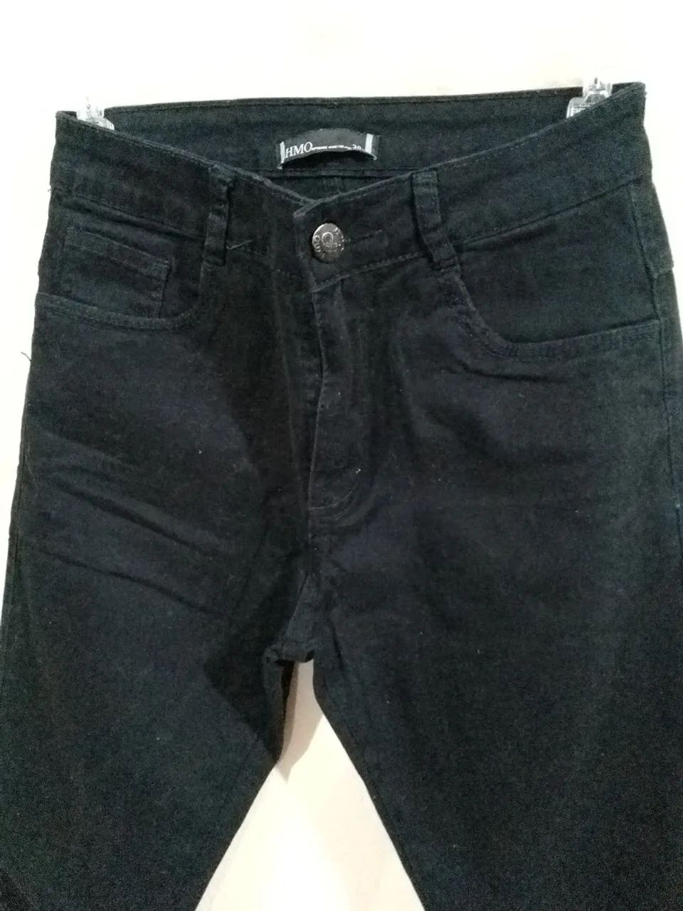 Calça sarja Masculina Preta - Tam 38 cós alto  - Foto 2