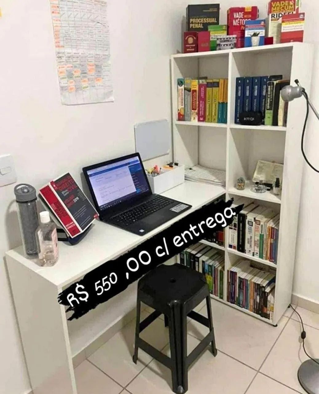 Mesa de Escritório Branca - R$ 550,00