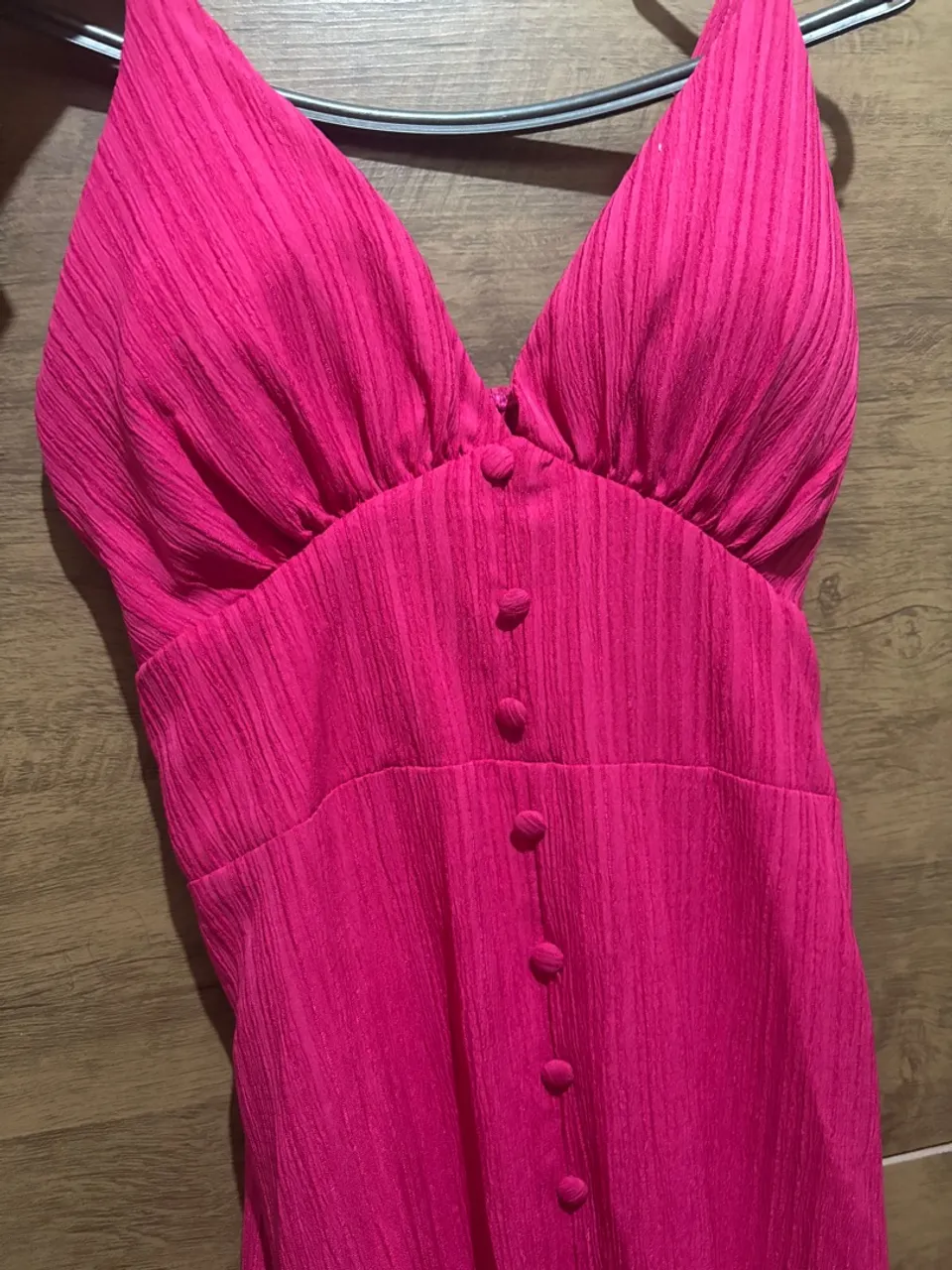Vestido Pink com Detalhes e Botões
