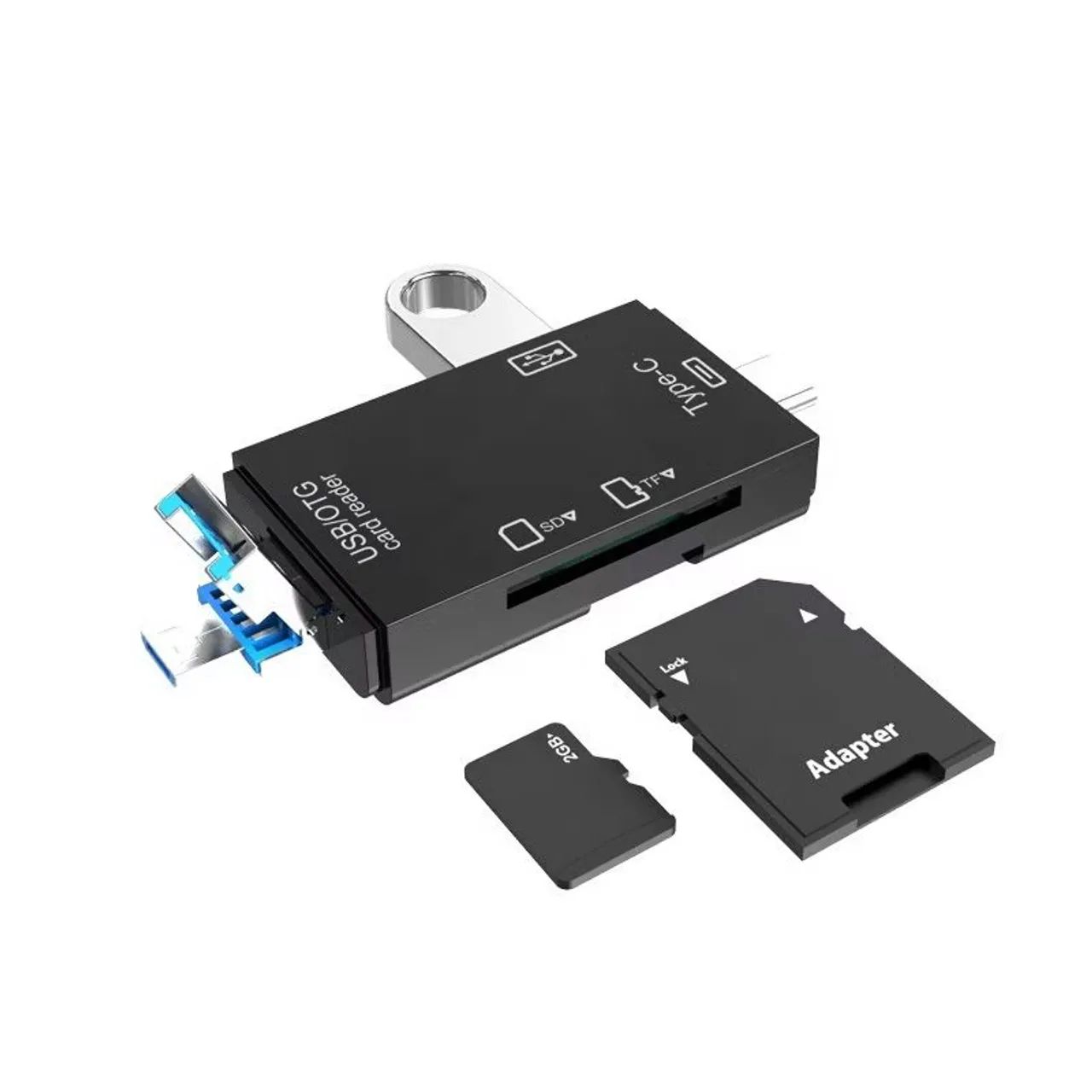 Leitor Hub Porta Usb Cartão Micro Plug  Tipo C e V8 - Foto 5