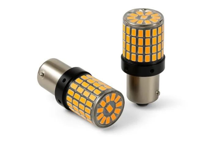 Par de Lampada de Led Seta Pisca P21W Ambar 144 Leds  - Foto 2