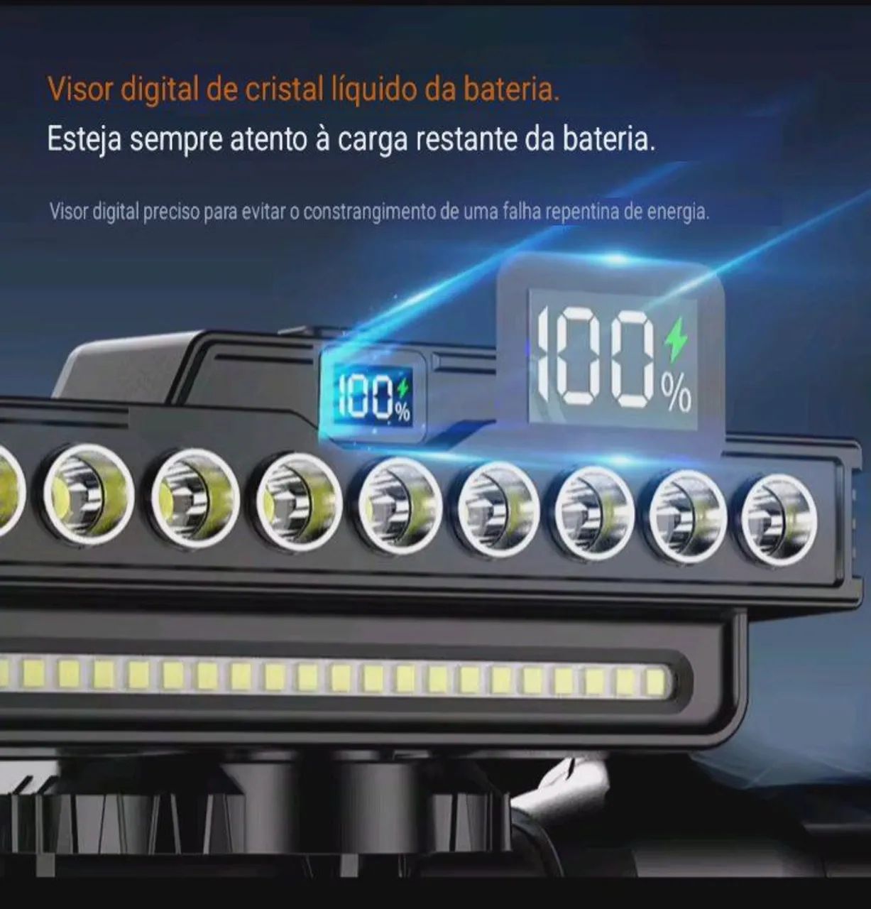 Farol Super Potente 9 Leds + Buzina - Foto 2