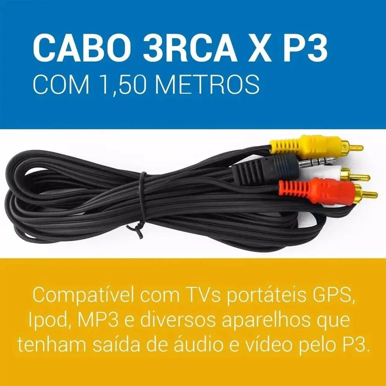 Cabo P2 para RCA - Qualidade de Áudio Superior - Foto 2