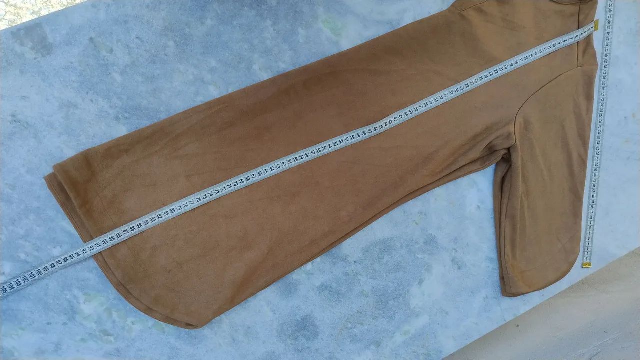 Vestido Camurça Bege Com Ilhós 46 - Foto 5
