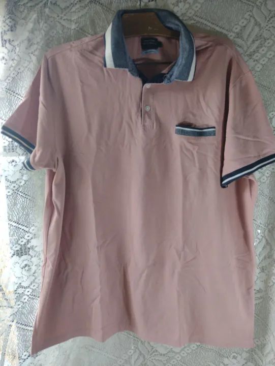 Camisa Polo Masculina Rosa