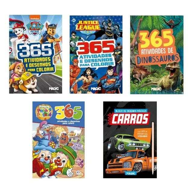 Kit Livro 365 Atividades e Desenho para Colorir