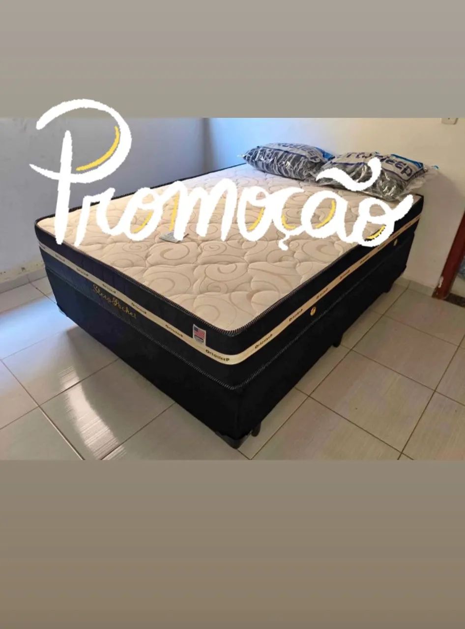 Cama box colchão e base 