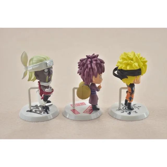 Kit 6 Bonecos - Naruto, Sasuke, Itachi, Obito, Gaara e Killer B - Miniaturas Pçs Shippuden - Foto 3
