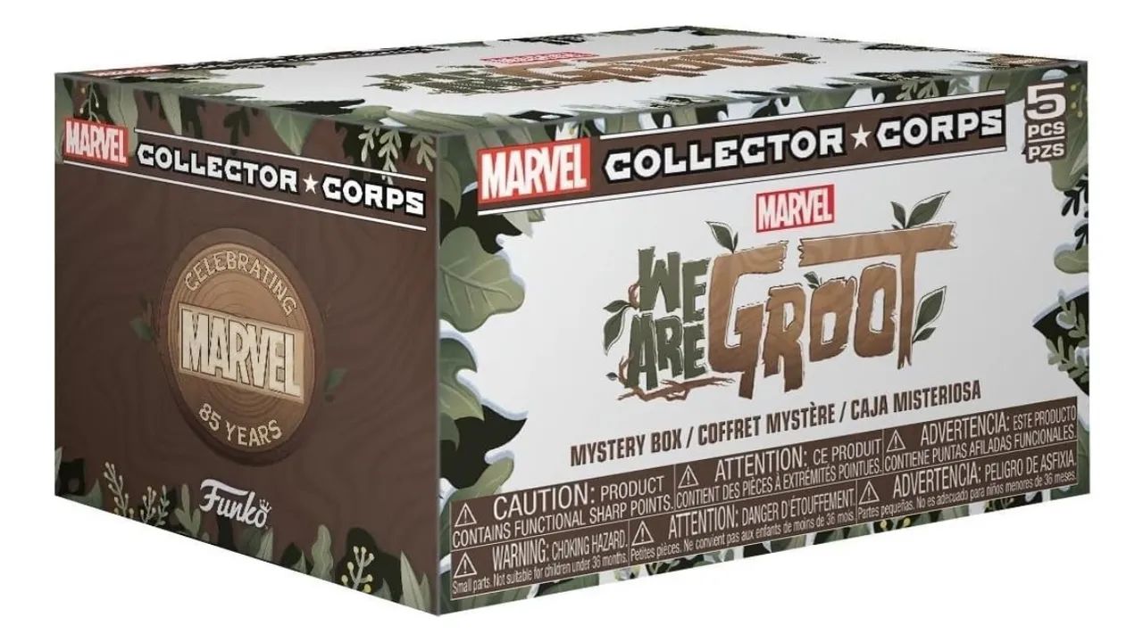 Caixa Assinatura Marvel Collector Groot Funko - Foto 2