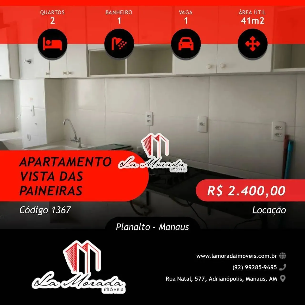 Vista das Paineiras, 2Qtos, 1 vaga, Locação!