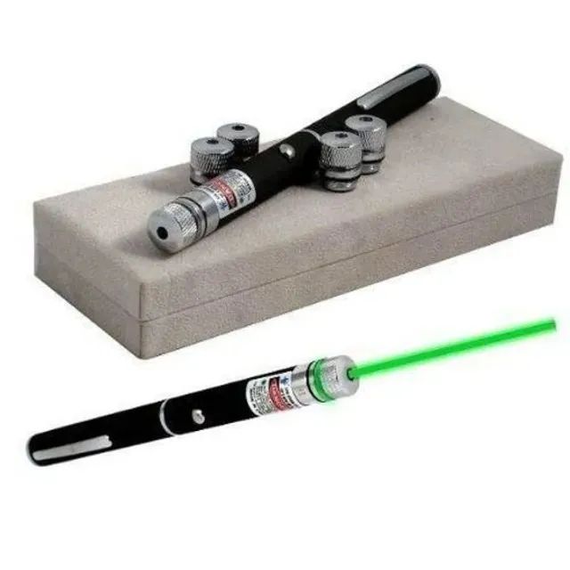 Caneta Laser Pointer Verde Lanterna Ponteiras Até 18km - Foto 2