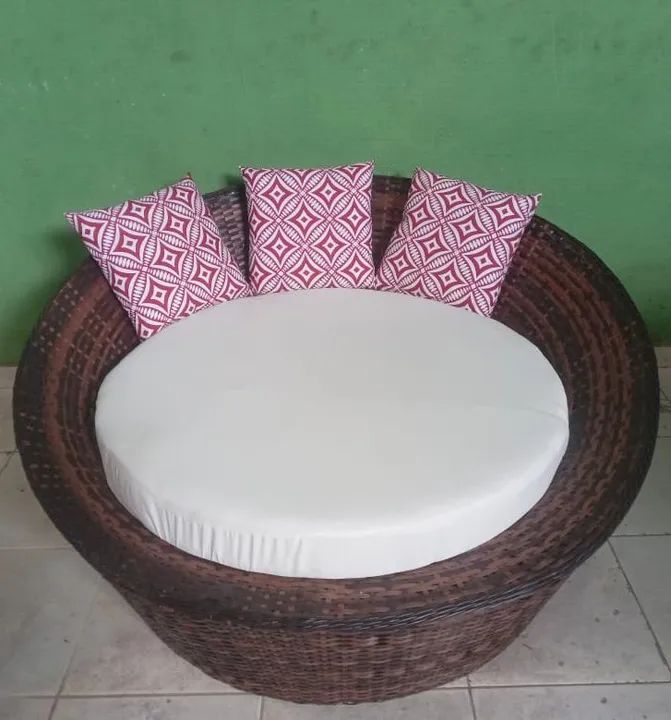 Sofá de Vime Redondo de área externa 