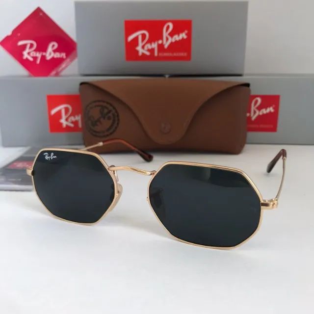 Óculos de sol ray-ban octagonal tradicional lentes de cristal - Foto 2