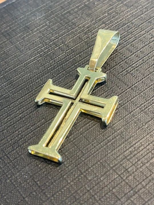 PINGENTE CRUZ EM OURO 18K - Foto 2