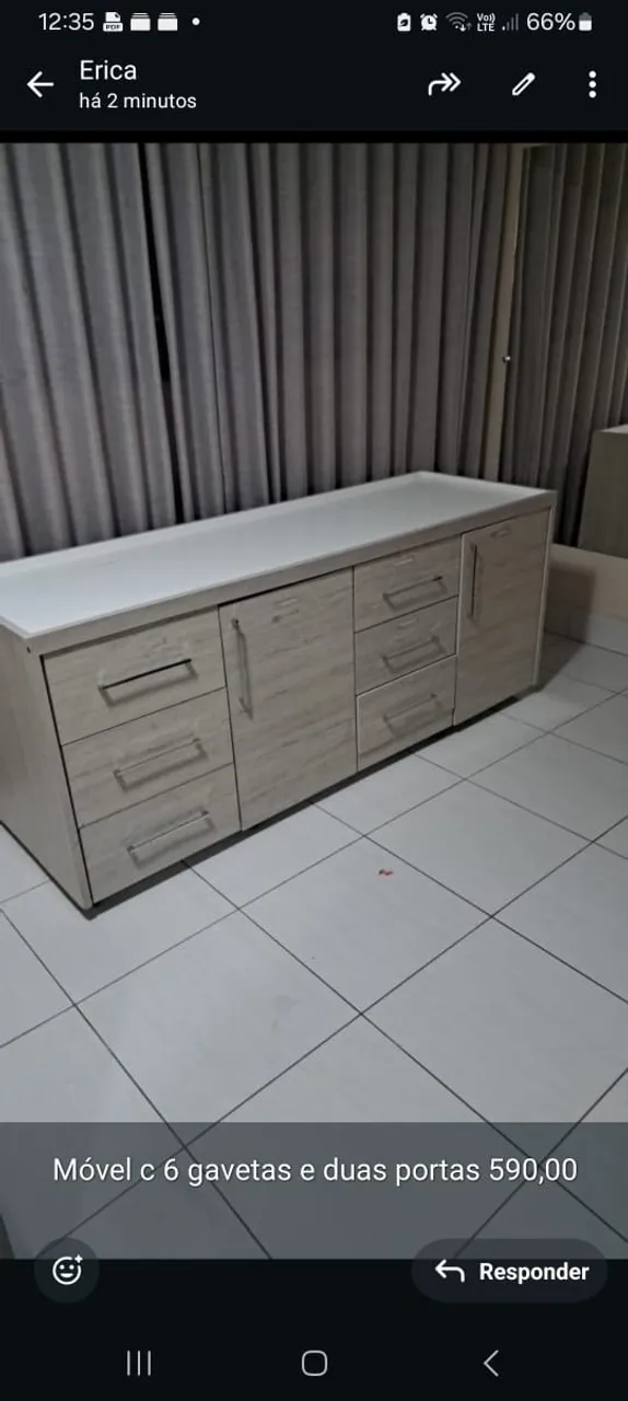Móvel com 6 gavetas e 2 portas