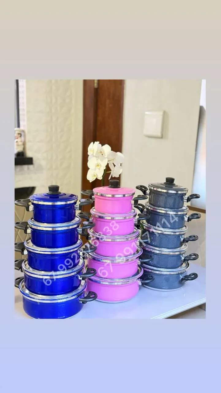 Conjunto de panelas coloridas para sua cozinha!