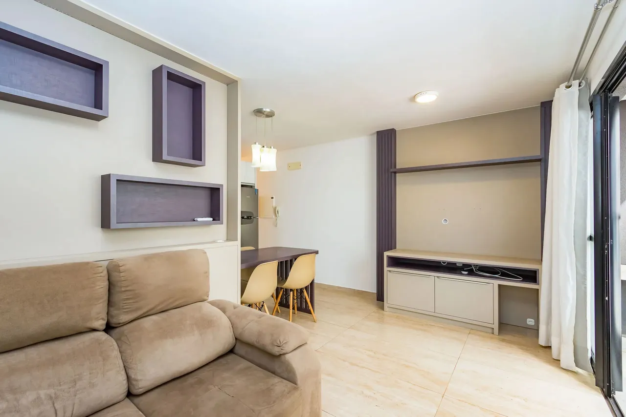 Studio Mobiliado para Locação no Edifício Ink Champagnat - Campina do Siqueira, 51,05m² -