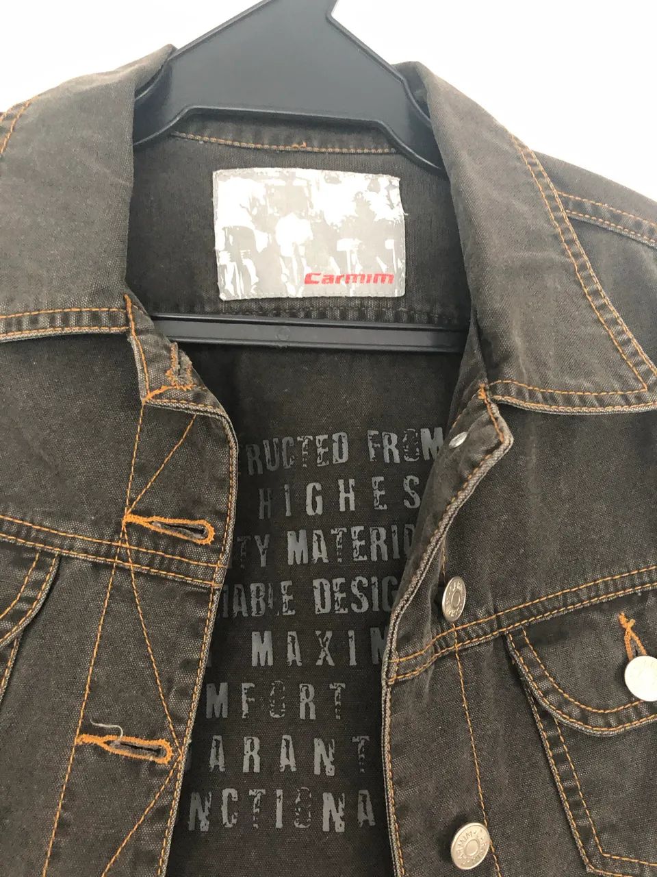 Jaqueta jeans Carmim tamanho 36 marrom  - Foto 3