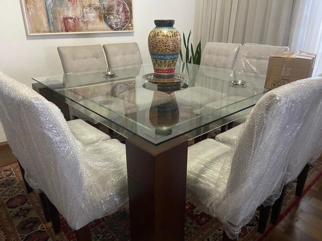 8-Seat Glass Dining Table64739707385857121