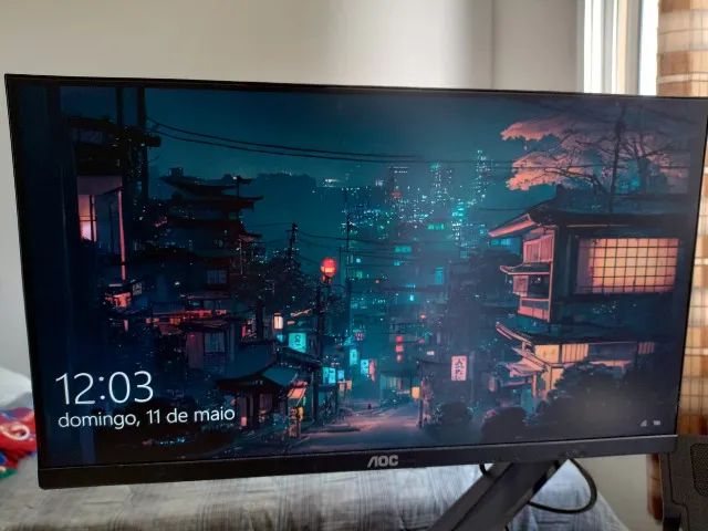 Monitor AOC 21.5" VGA e HDMI e painel VA, preta, pequeno, 22B1HM5 