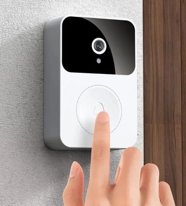 Campainha com câmera de vídeo porteiro sem fio wi-fi vê pelo celular