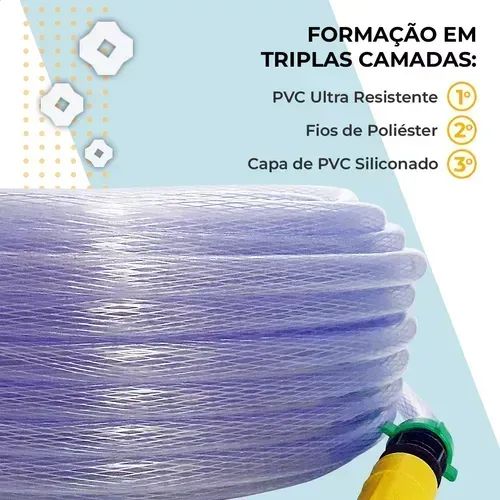 Mangueira De Jardim 30 Metros Kit Com Esguicho Adaptador - Foto 4
