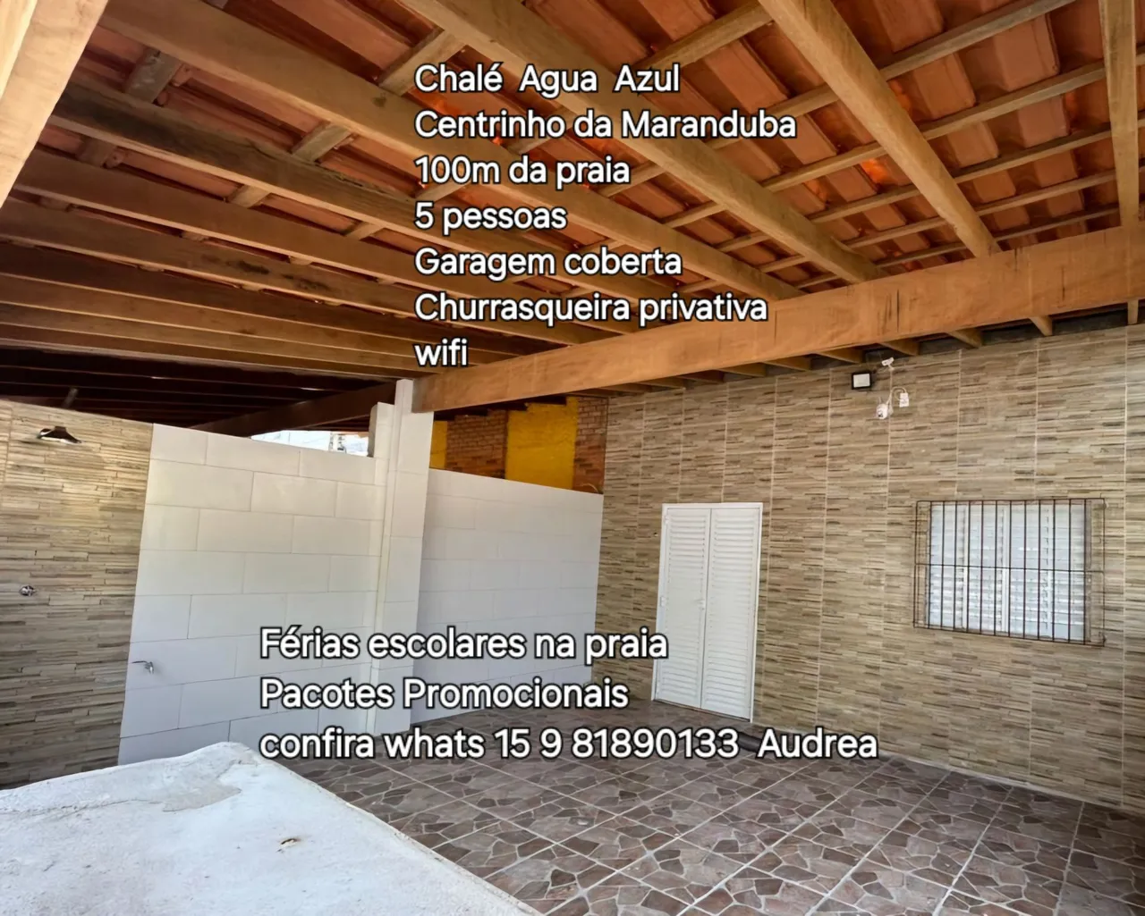Chalé 100m praia Maranduba- Preços Promocionais Baixa temporada