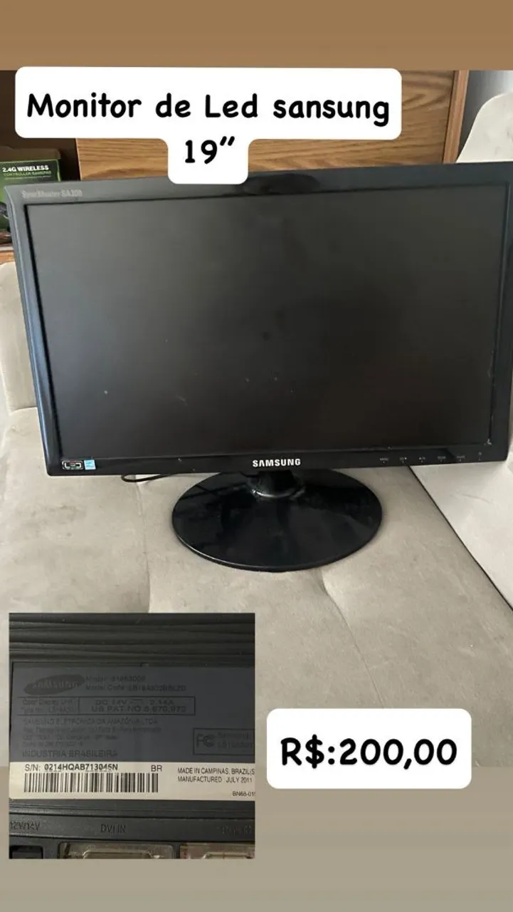 "monitor led 12" no Brasil